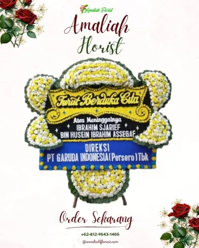 Papan Bunga Duka di Maja